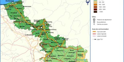 Topografik pou drese kat nan Liy